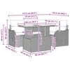 vidaXL Tuin Sofa Set met kussen met kussen 5 pcs Beige Poly Rattan