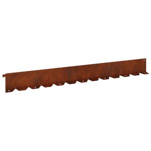 vidaXL Gazonrand 30 st 102 x 10 x 4 cm Staal Roestig