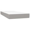 vidaXL Pocketveringmatras medium 90x200x20 cm stof lichtgrijs