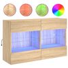 vidaXL Tv-wandmeubel met LED-verlichting 98,5x30x60,5 cm sonoma eiken