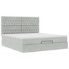vidaXL Ottoman bed met matrassen 160x200cm fluweel lichtgrijs