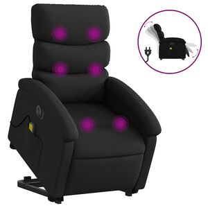 vidaXL Sta-op-massagestoel elektrisch kunstleer zwart