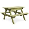 vidaXL Picknicktafel met banken 90x90x58 cm ge&iuml;mpregneerd grenenhout