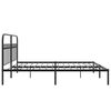 vidaXL Bedframe met hoofdbord metaal zwart 200x200 cm