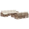 vidaXL Tuinbankenset 11 pcs Beige en Cr&egrave;me Wit poly rattan