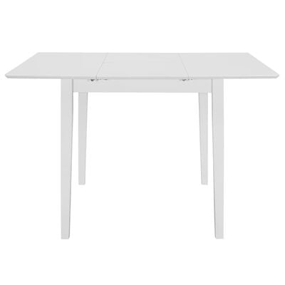 vidaXL Eettafel verlengbaar (80-120)x80x74 cm MDF wit