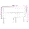 vidaXL Hoofdbord met randen 203x23x118/128 cm stof zwart