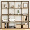 vidaXL Boekenkast 137,5x29x137,5 cm bewerkt hout artisanaal eikenkleur