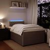 vidaXL Boxspring met matras fluweel lichtgrijs 120x200 cm