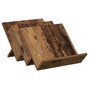 vidaXL Tijdschrift Rek Oudhout 53 x 40 x 28.5 cm Bewerkt hout