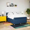 vidaXL Boxspring met matras stof blauw 160x200 cm