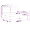 vidaXL LED Box Spring Bed met matras Lichtgrijs 200 x 200 cm Stof