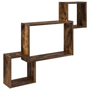 vidaXL Wandplank Muurmontage Bruin 91,5 x 15 x 76 cm Bewerkt hout