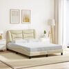 vidaXL Bedframe zonder matras "Hvar" stof cr&egrave;mekleurig 140x200 cm