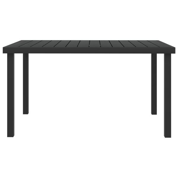 vidaXL Tuintafel 140x90x74 cm aluminium en HKC zwart