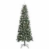 vidaXL Kunstkerstboom met 300 LED Groen 240 cm PVC en Plastic en Staal