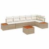 vidaXL Tuinbankenset 6 st 6-Aantal zitplaatsen Beige en Cr&egrave;me