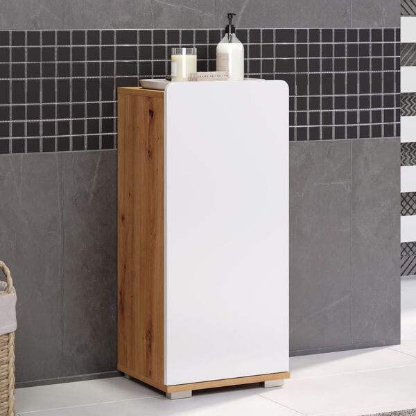 Trendteam Opbergkast Ciara staand wit en artisan eiken