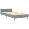 vidaXL Bedframe met hoofdeinde Lichtgrijs 100 x 200 cm Stof