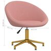 vidaXL Eetkamerstoelen 4 st fluweel roze