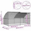 vidaXL Kippenhok Zilver 400 x 200 x 198.5 cm Gegalvaniseerd staal
