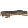 vidaXL Sofa-Sets met kussen 10 pcs Massief Acaciahout