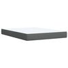 vidaXL Boxspring met matras stof donkergrijs 140x190 cm
