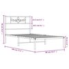 vidaXL Bedframe met hoofdbord metaal zwart 75x190 cm