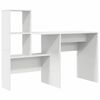 vidaXL Bureau met plank Wit 131,5 x 50 x 106,5 cm Bewerkt hout