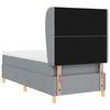 vidaXL Boxspringbed met Matras Donkergrijs 90x190 cm Lichtgrijs Stof