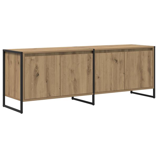 vidaXL TV-kast Ambachtelijk eiken 140 x 36 x 49.5 cm Bewerkt hout