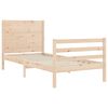 vidaXL Bedframe met hoofdbord massief hout 90x200 cm