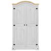 vidaXL Kledingkast Corona wit 102x52x186 cm massief grenenhout