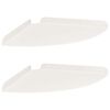vidaXL Hoek Vloeiende Plank 2 st Wit 30 x 30 x 2 cm