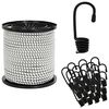 vidaXL Bungee Koorden met Haken 6 mm Zwart en Wit PP en rubber