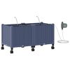 vidaXL Tuin Pot met Irrigatie en Wielen 2 st Grijs 80 x 40 x 43,5 cm
