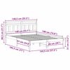 vidaXL Bedframe Bruin 140 x 190 cm Massief grenenhout