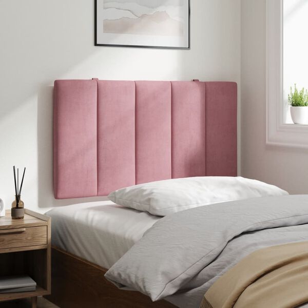 vidaXL Hoofdbordkussen "Hanko" 90 cm fluweel roze