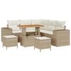 vidaXL Tuin Sofa Set met kussen 8 pcs Beige poly rattan