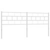vidaXL Vervangend hoofdbord 193 cm metaal wit