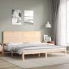 vidaXL Bedframe met hoofdbord massief hout