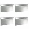 vidaXL Slakkenhekje 4 st 50 x 3,5 x 25 cm Gegalvaniseerd staal zilver