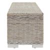 vidaXL Opbergbox 110 cm natuurlijk kubu rattan & massief mahoniehout wit