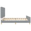 vidaXL Bedframe met hoofdeinde Lichtgrijs 180 x 200 cm Stof