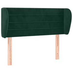 vidaXL Hoofdbord met randen 83x23x78/88 cm fluweel donkergroen