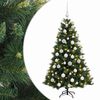vidaXL Kunstkerstboom met kerstbal 120 cm 150 LED's Warmwit