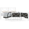 vidaXL Bedframe met hoofd- en voeteneinde metaal wit 120x200 cm