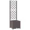 vidaXL Plantenbak met latwerk 40x40x136 cm polypropeen bruin