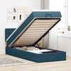 vidaXL Ottoman bed met matras en LED's 100x200 cm fluweel donkerblauw