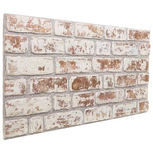 vidaXL Wandpanelen 10 st 100 x 50 cm Rood en Wit EPS-schuim